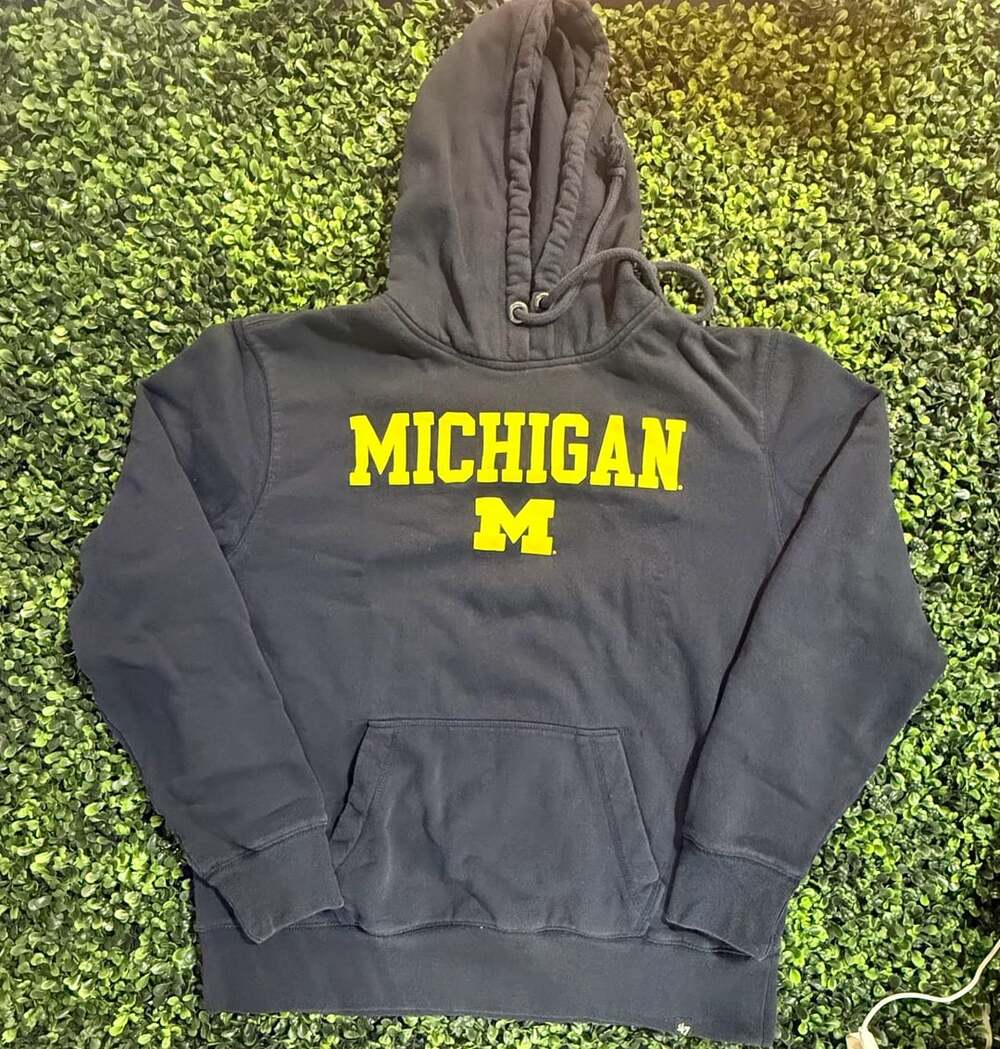 Michigan Wolverines Pullover Hoodie Navy Blue Yellow